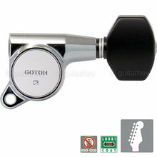 Load image into Gallery viewer, NEW Gotoh SG381-B07 Tuning Keys 6 in line Tuners w/ Plastic Buttons - CHROME