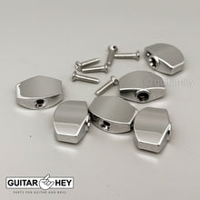 Load image into Gallery viewer, NEW (6) Small HEX Guitar Buttons for Hipshot Tuners - NICKEL