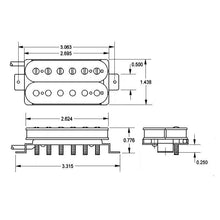 Carregar imagem no visualizador da galeria, NEW Seymour Duncan SH-14 Custom 5 Humbucker BRIDGE Guitar Pickup - REVERSE ZEBRA