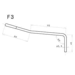 NEW Gotoh F3 LEFTY Whammy Bar GE1996T Floyd Rose Tremolo System Bridge - BLACK