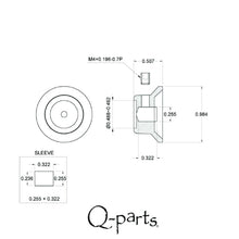 Load image into Gallery viewer, NEW (1) Q-Parts UFO Guitar Knob KBU-0730 w/ Acrylic Black on Top - COSMO BLACK