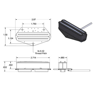 NEW Seymour Duncan STHR-1b Hot Rails Lead for Tele Guitar Pickup - BLACK