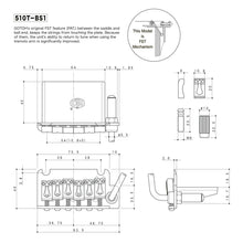 Load image into Gallery viewer, NEW Gotoh 510T-BS1 Non-locking 2 Point Tremolo Bridge w/ Hardware - BLACK