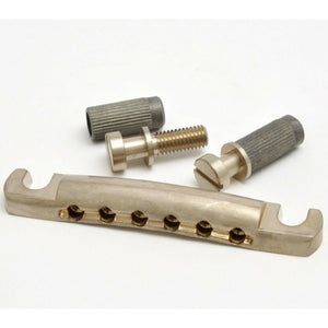 NEW Gotoh GE101A RELIC Aluminum Stop Tailpiece w/ Metric Studs - AGED NICKEL