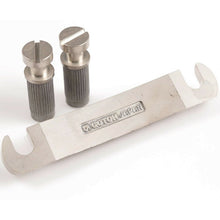 Load image into Gallery viewer, NEW Gotoh GE101A RELIC Aluminum Stop Tailpiece w/ Metric Studs - AGED NICKEL
