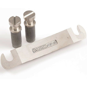 NEW Gotoh GE101A RELIC Aluminum Stop Tailpiece w/ Metric Studs - AGED NICKEL