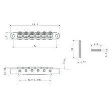 Load image into Gallery viewer, NEW Gotoh GE104B RELIC ABR-1 Tunematic Bridge w/ M4 Threaded Posts - AGED NICKEL