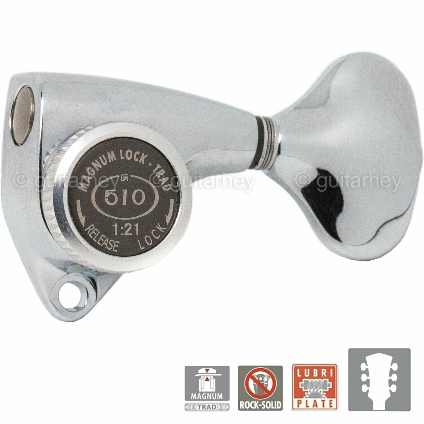NEW Gotoh SGV510Z-L5 MGT L3+R3 LOCKING Tuners Set 21:1 Gear Ratio 3x3 - CHROME