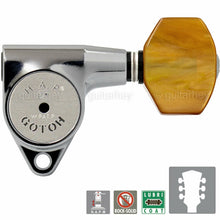 Load image into Gallery viewer, NEW Gotoh SG301-P8 HAPM Adjustable Post Height Locking AMBER Buttons 3x3 CHROME