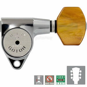 NEW Gotoh SG301-P8 HAPM Adjustable Post Height Locking AMBER Buttons 3x3 CHROME