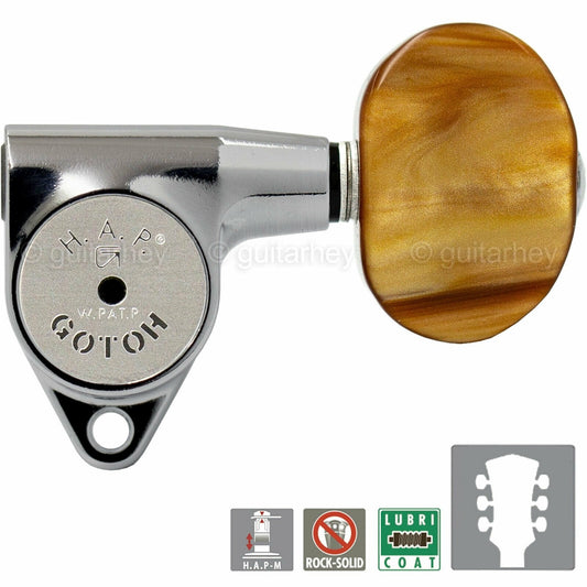 NEW Gotoh SG301-P2 HAPM Adjustable Post Height Locking LARGE AMBER 3x3 CHROME
