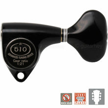 Load image into Gallery viewer, NEW Gotoh SGV510Z-L5 Tuners L3+R3 Guitar Tuning Keys 1:21 Ratio, 3x3 - BLACK