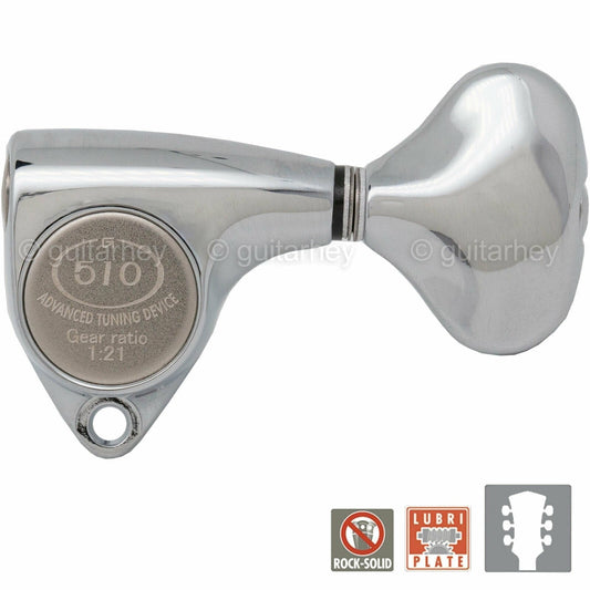 NEW Gotoh SGV510Z-L5 Tuners L3+R3 Guitar Tuning Keys 1:21 Ratio, 3x3 - CHROME