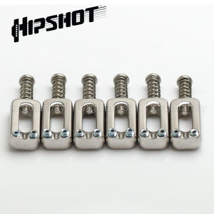 NEW Hipshot 6 Vintage Stainless Steel Guitar Saddles 10.5mm - POLISHED STAINLESS