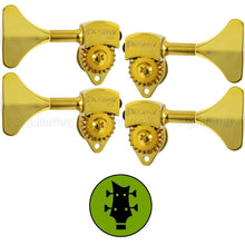 Load image into Gallery viewer, NEW Hipshot USA HB6 3/8&quot; Ultralite® Bass Tuning L2+R2 Set Y Key 2x2 - GOLD