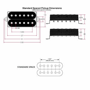 NEW DiMarzio DP212 EJ Custom Bridge Guitar Humbucker Standard Spaced - CREAM