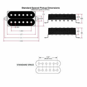 NEW DiMarzio DP211 EJ Custom Neck Guitar Humbucker Standard Spaced - CREAM
