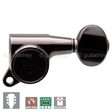 Load image into Gallery viewer, NEW Gotoh SG381-05 MG Magnum LOCKING Small OVAL Buttons Keys 3X3 - COSMO BLACK