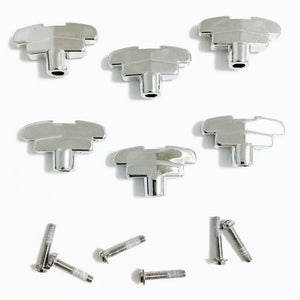 NEW (6) Rotomatic Buttons For Grover Tuners Imperial Keys Style - CHROME