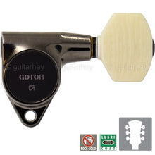 Load image into Gallery viewer, NEW Gotoh SG301-M07 Tuning Keys L3+R3 Small IVORY Buttons Set 3x3 - COSMO BLACK