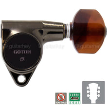 Carregar imagem no visualizador da galeria, NEW Gotoh SG301 Tuning Keys L3+R3 Small Tortoise Buttons Set 3x3 - COSMO BLACK