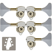 Load image into Gallery viewer, NEW Hipshot USA HB6 1/2&quot; Ultralite® Bass Tuning Y Key L3+R2 Set - SATIN CHROME