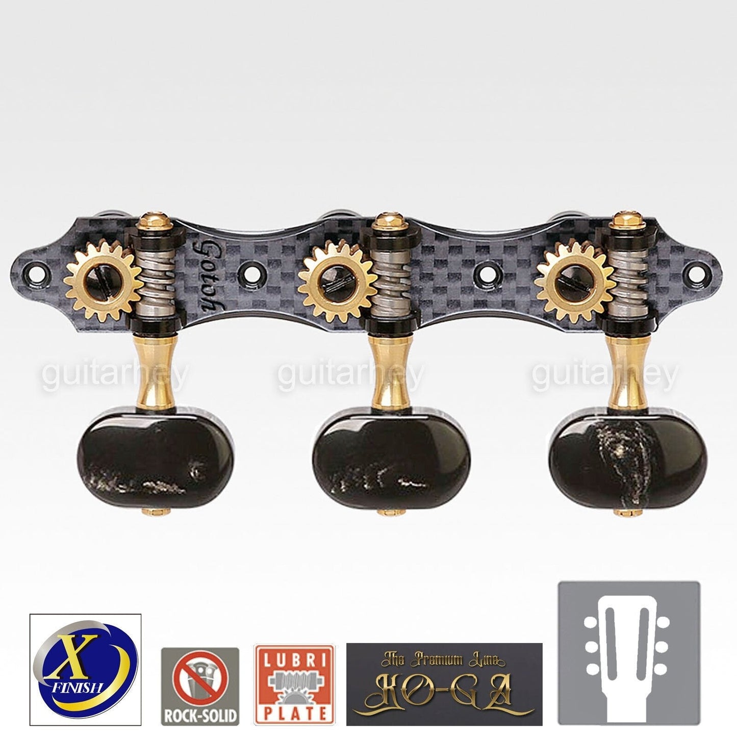 NEW Gotoh KG01-CA-BB Luxury Classical Guitar Tuners Premium Line Japan X-Gold