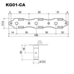 NEW Gotoh KG01-CA-BB Luxury Classical Guitar Tuners Premium Line Japan X-Gold