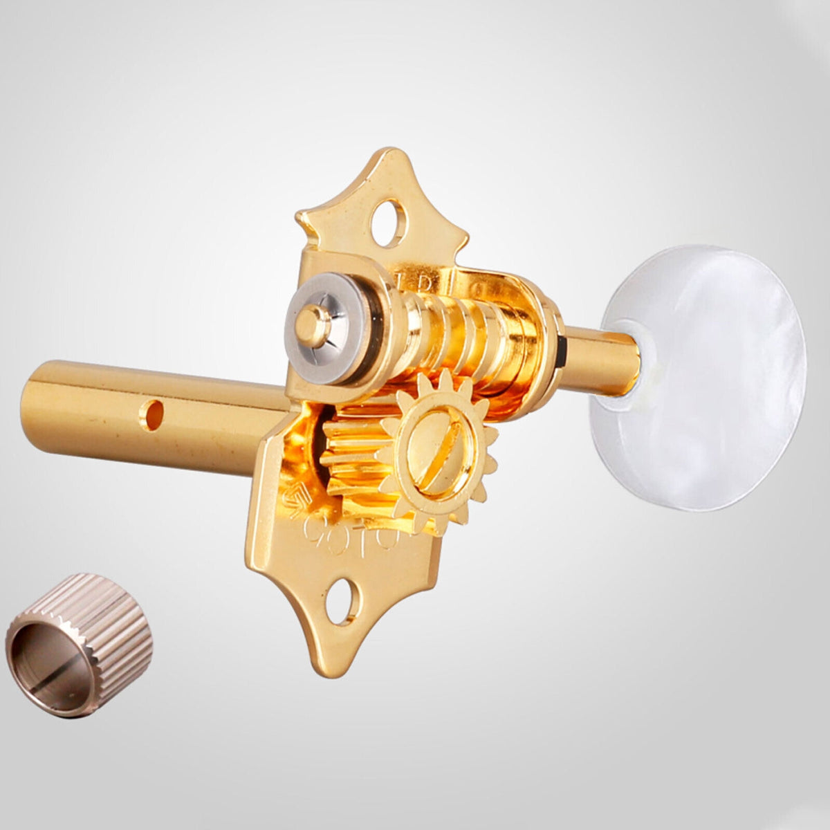 NEW Gotoh SEP700-P5W Open-Gear Slot Head Keys Scalloped Pearl Buttons 3X3 - GOLD