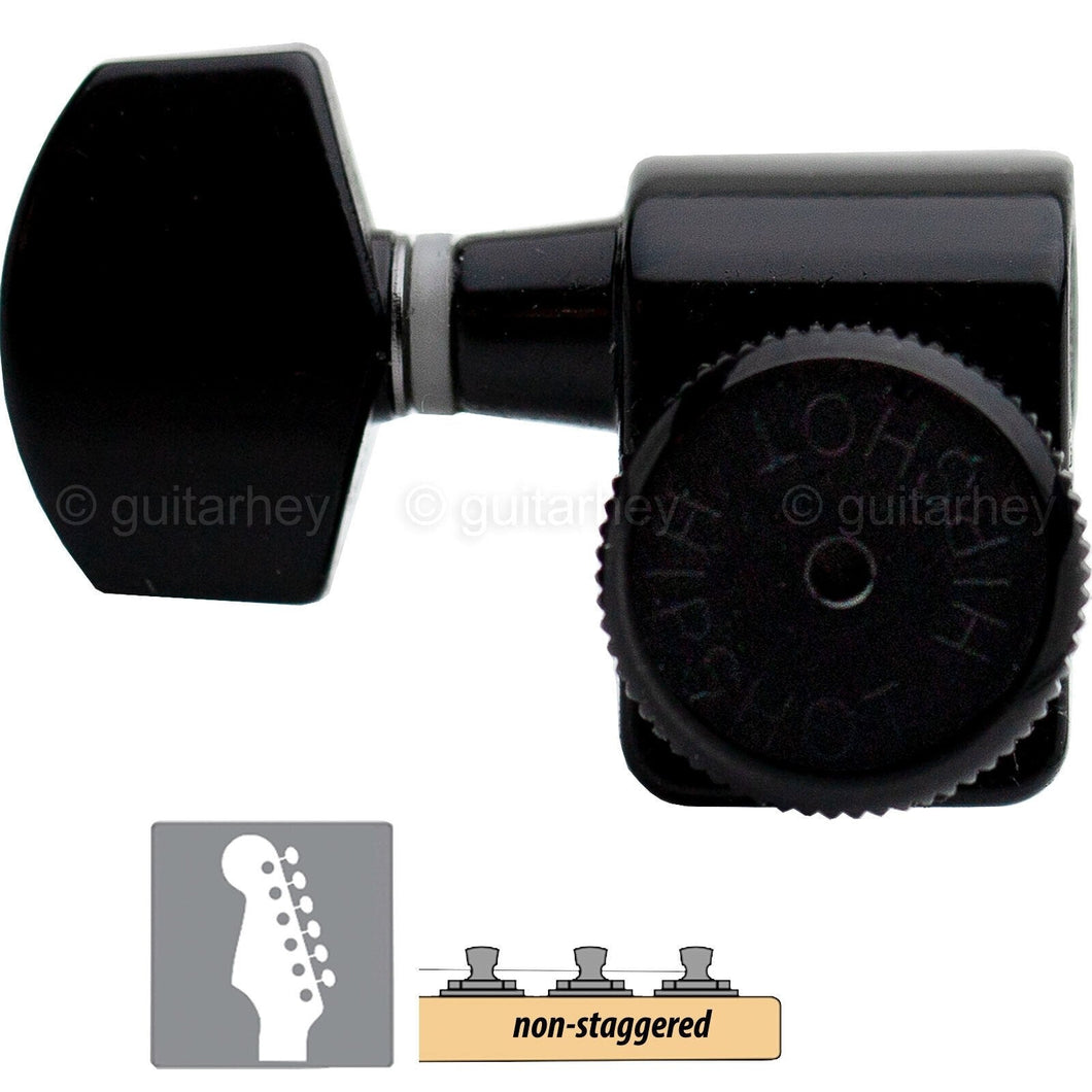 NEW Hipshot Non-Staggered Tuners Kit Fender® Directrofit™ LOCKING LEFTY - BLACK