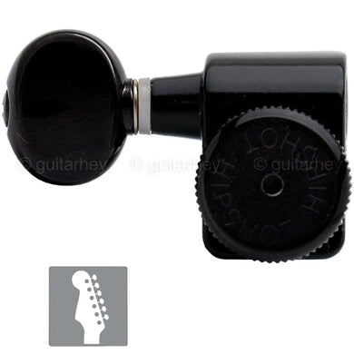 NEW Hipshot STAGGERED OVAL Buttons Kit Fender® Directrofit™ LOCKING LEFTY BLACK