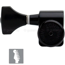 Load image into Gallery viewer, NEW Hipshot STAGGERED HS Buttons Kit Fender® Directrofit™ LOCKING LEFTY - BLACK