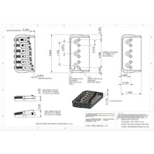 Load image into Gallery viewer, USA Hipshot 41065S 6 String Hardtail Fixed Bridge .175&quot; Height w/ screws - SATIN