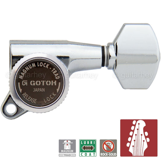 NEW Gotoh SG381-07 MGT L5+R2 Locking Tuners 7-String NON-Staggered 5x2 - CHROME