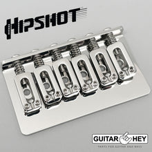 Load image into Gallery viewer, NEW Hipshot 6 String Hardtail Fixed Bridge .430 Spacing - STAINLESS STEEL