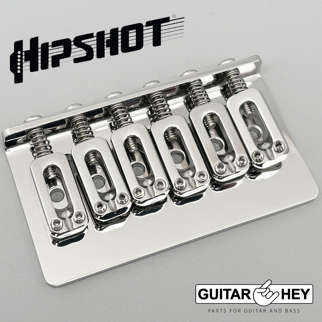 NEW Hipshot 6 String Hardtail Fixed Bridge .430 Spacing - STAINLESS STEEL