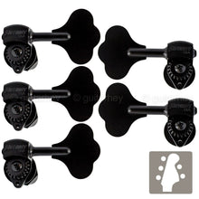 Load image into Gallery viewer, NEW Hipshot USA HB6 1/2&quot; Ultralite® Bass Tuning Machine L3+R2 Clover Key - BLACK