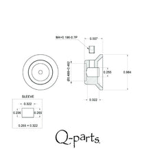 Load image into Gallery viewer, NEW (3) Q-Parts UFO Guitar Knobs KBU-0757 Acrylic Blue Pearl on Top, COSMO BLACK