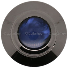 Load image into Gallery viewer, NEW (1) Q-Parts UFO Guitar Knob KBU-0757 Acrylic Blue Pearl on Top - COSMO BLACK