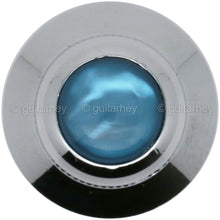 Load image into Gallery viewer, NEW (1) Q-Parts UFO Guitar Knob KCU-0770 Acrylic Aqua Pearl on Top - CHROME