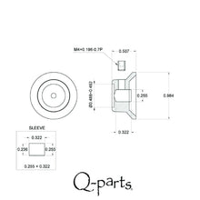 Load image into Gallery viewer, NEW (1) Q-Parts UFO Guitar Knob KCU-0770 Acrylic Aqua Pearl on Top - CHROME