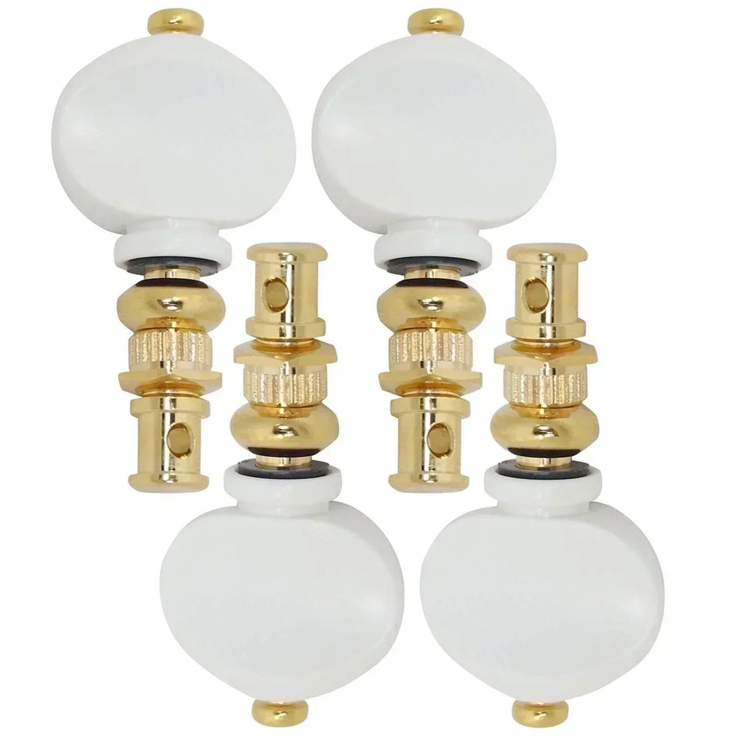 NEW (4) Gotoh UKB Ukulele Tuners, Gear Ratio: 1:1 - Tuning Keys, Set of 4 - GOLD