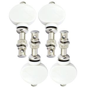 NEW (4) Gotoh UKB Ukulele Tuners, Gear Ratio: 1:1 Tuning Keys Set of 4 - NICKEL