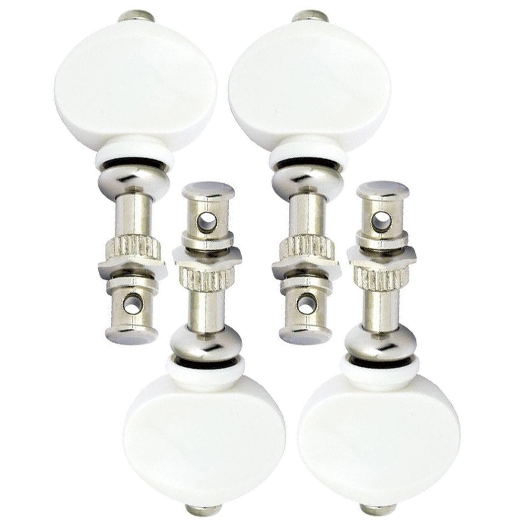 NEW (4) Gotoh UKB Ukulele Tuners, Gear Ratio: 1:1 Tuning Keys Set of 4 - NICKEL