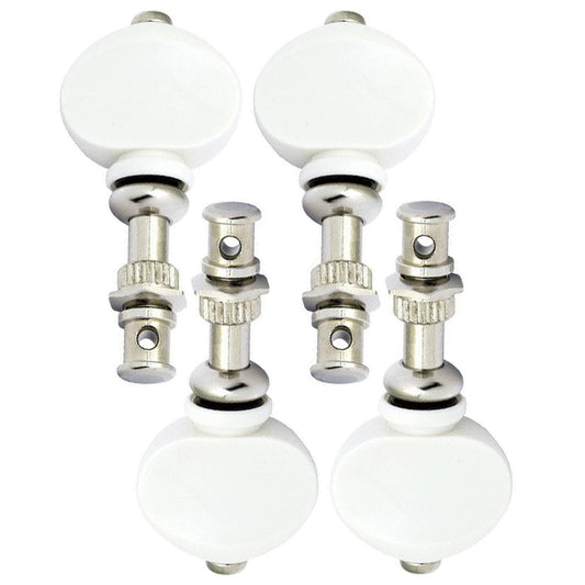 NEW (4) Gotoh UKB Ukulele Tuners, Gear Ratio: 1:1 Tuning Keys Set of 4 - NICKEL