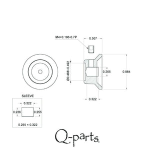 NEW (3) Q-Parts UFO Guitar Knobs KCU-0761 Acrylic Brown Pearl on Top - CHROME