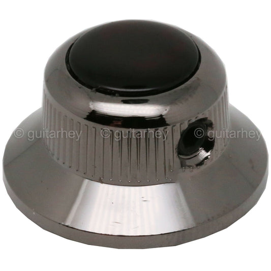 NEW (1) Q-Parts UFO Guitar Knob KBU-0754 Acrylic Red Pearl on Top - COSMO BLACK