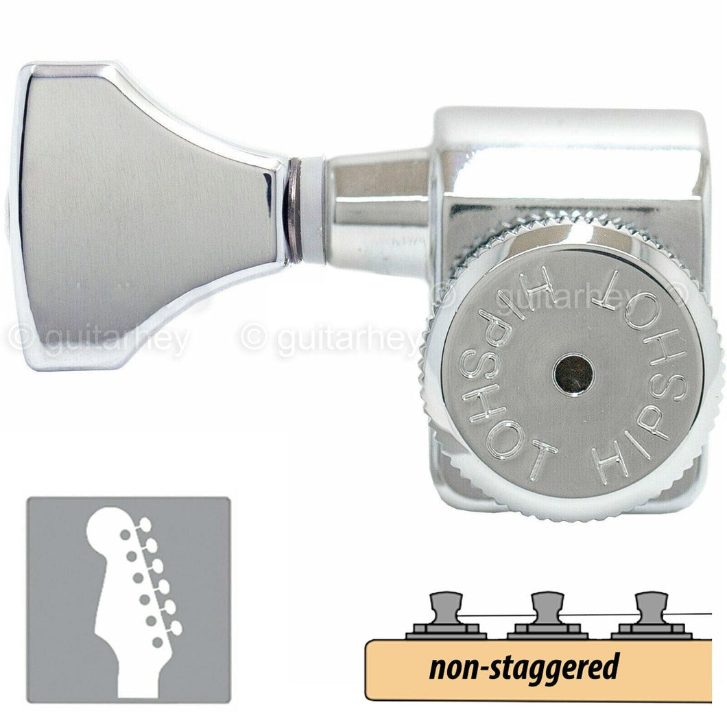 Hipshot Non-Staggered Tuners Fender® Directrofit Locking HS-C LEFT-HANDED CHROME