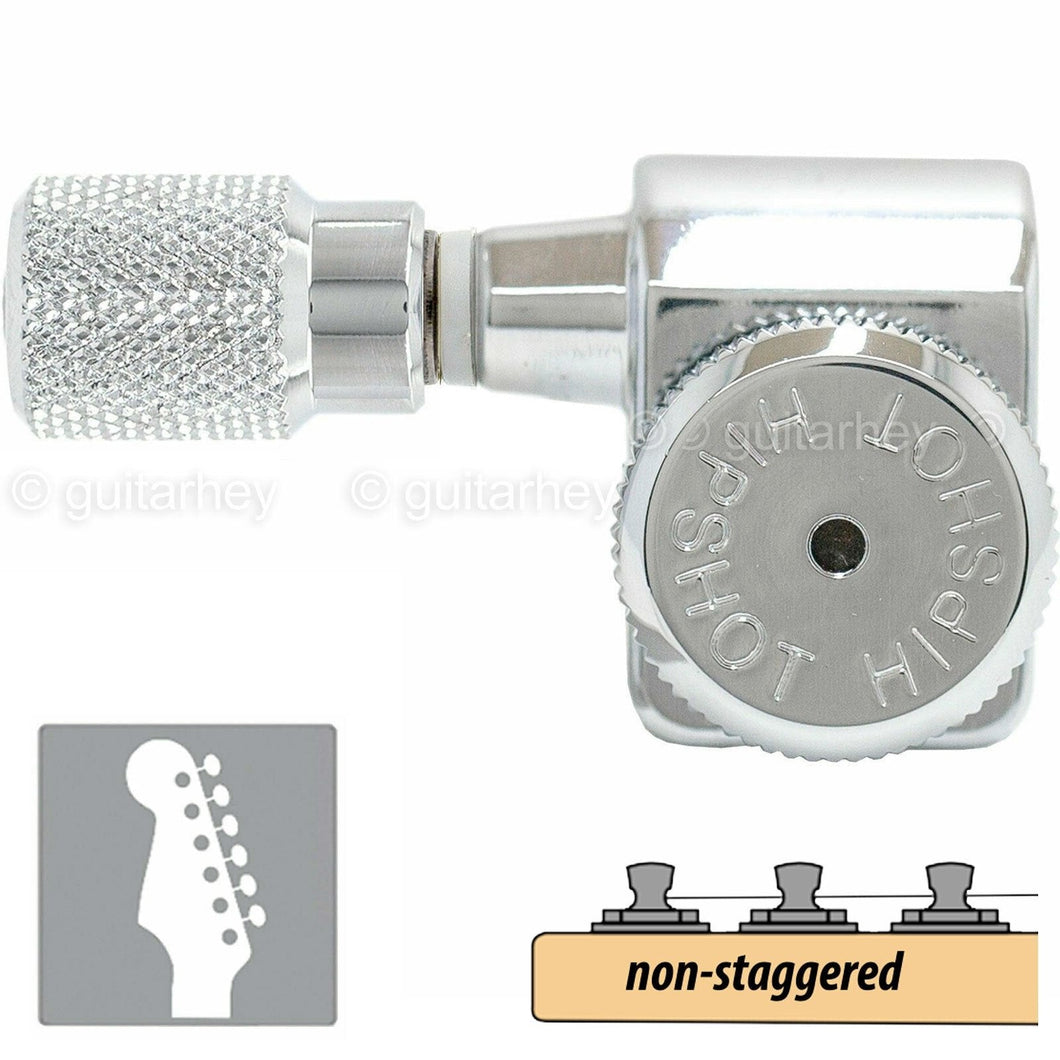 Hipshot Non-Staggered Tuners Fender Directrofit Locking IND-C LEFT-HANDED CHROME