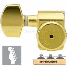 Load image into Gallery viewer, NEW Hipshot Non-Staggered Tuners Kit Fender® Directrofit™ LOCKING LEFTY - GOLD